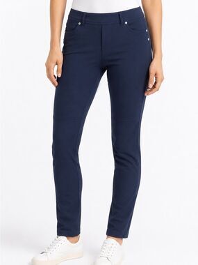 Athleta Bettona Jegging Pants Women’s Medium Navy Pull On Stretch Travel Career
